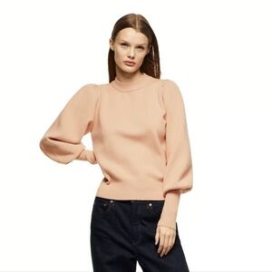 Zara Pink Balloon Sleeve Sweater